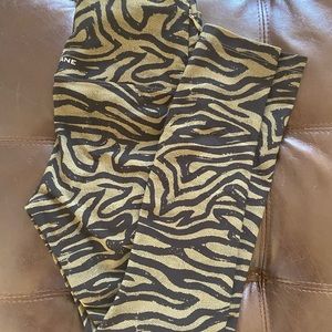 Lorna Jane zebra print 7/8 legging